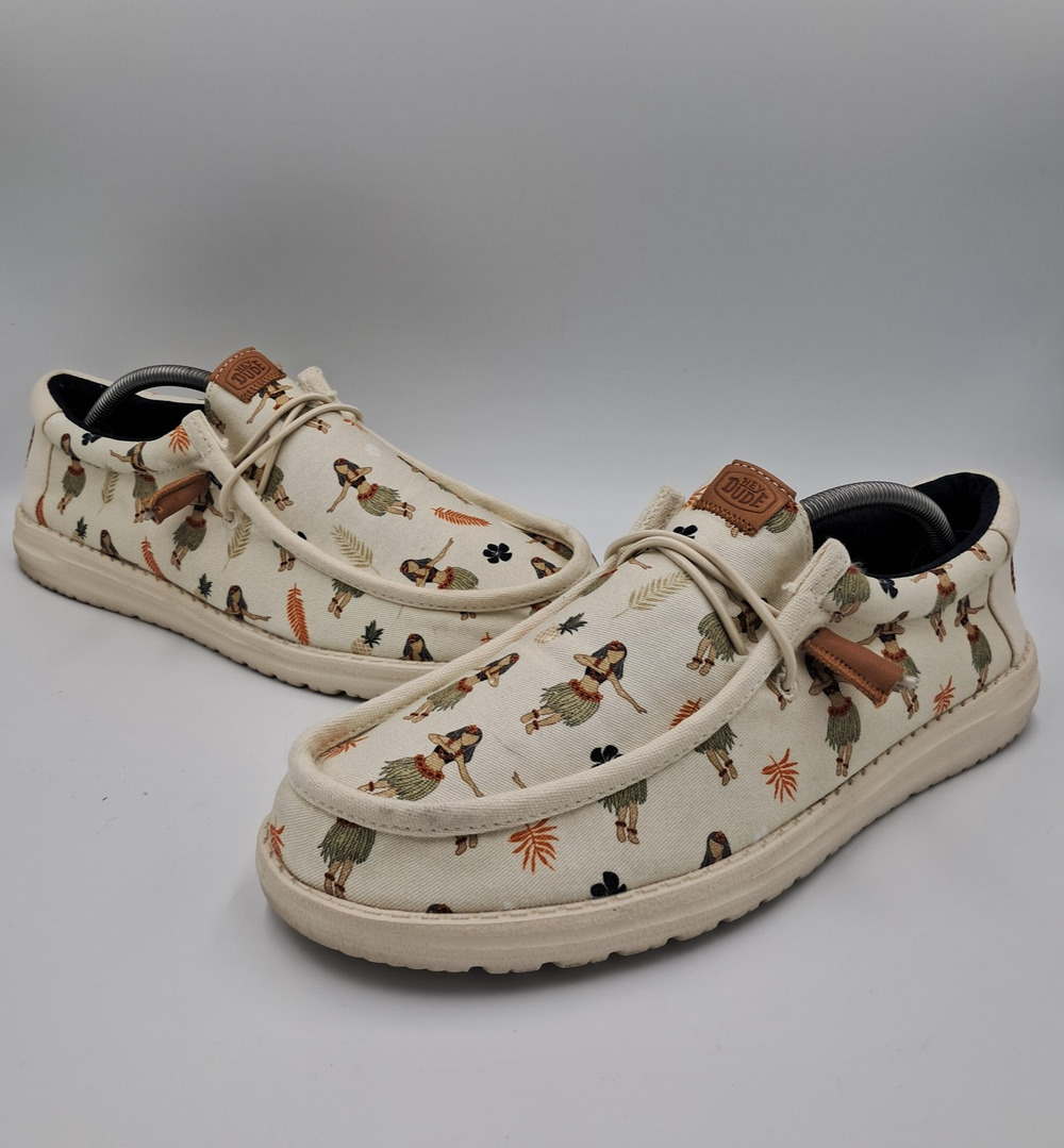 Size 11 - Hey Dude Wally Luau Hawaiian Beach Girl's Rare Limited Edition 2024
